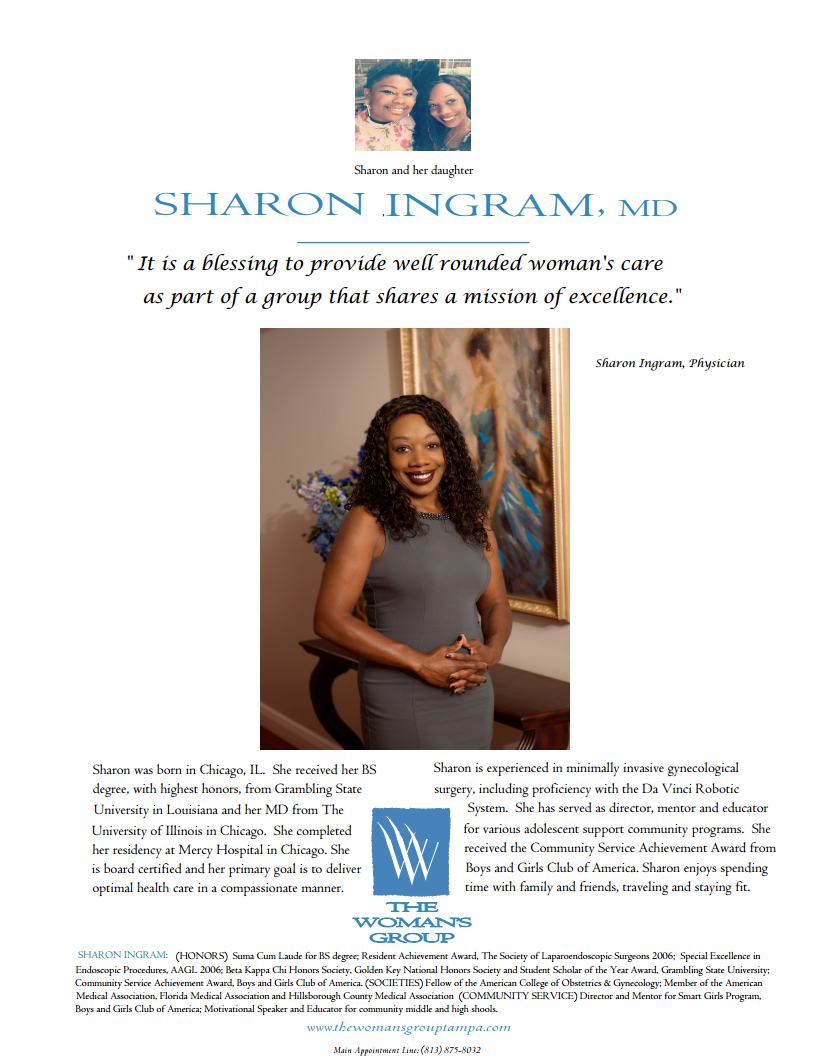 Sharon Ingram, MD The Woman's Group OB GYN Tampa Florida
